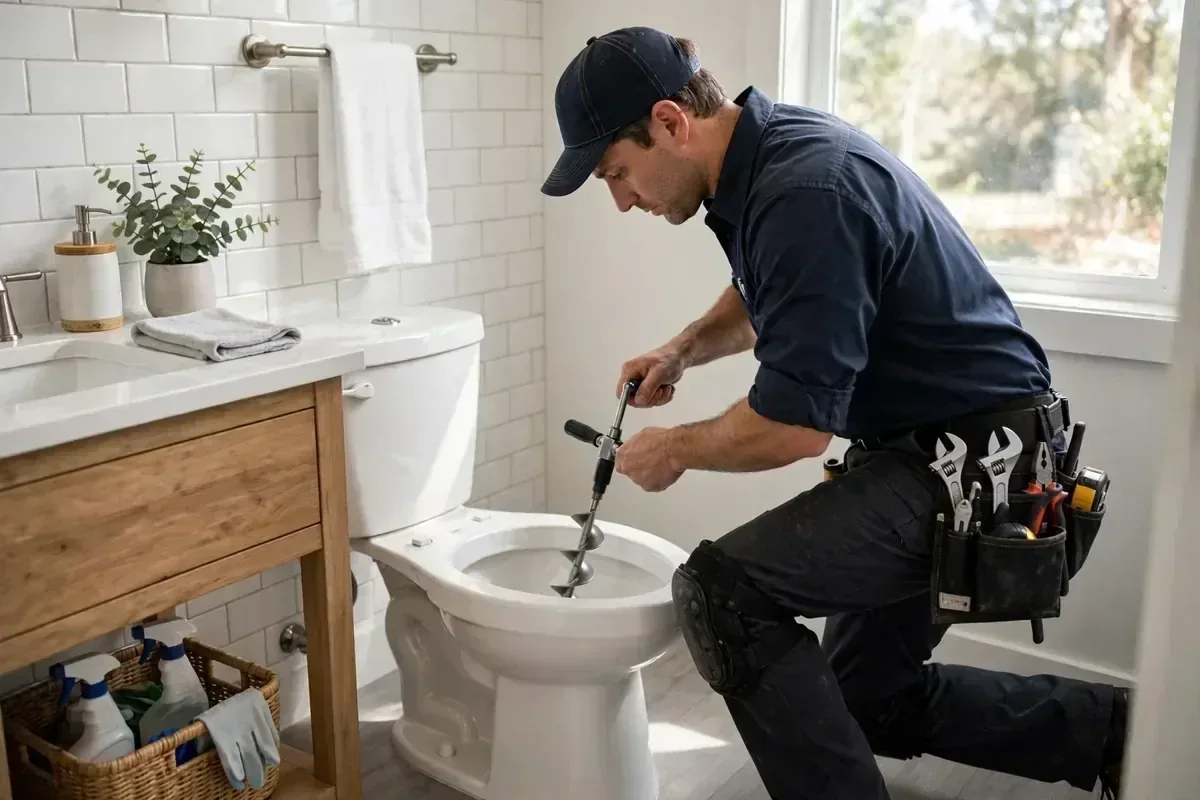 Illustrative image for clogged toilet clearing